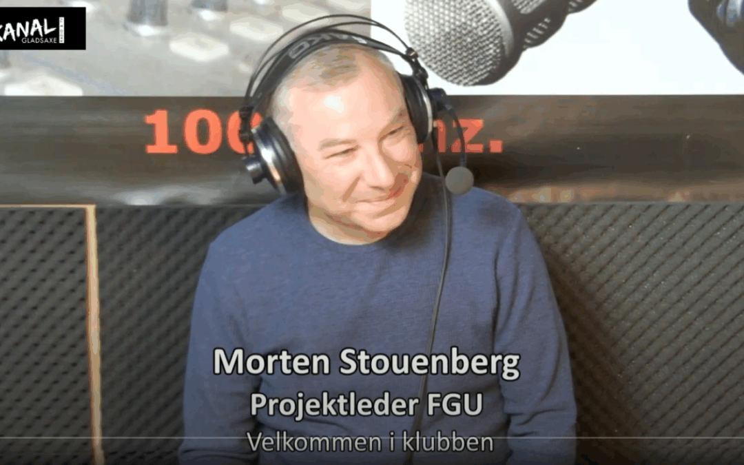 Foto af Morten Stouenberg i TV-interview med Kanal Gladsaxe